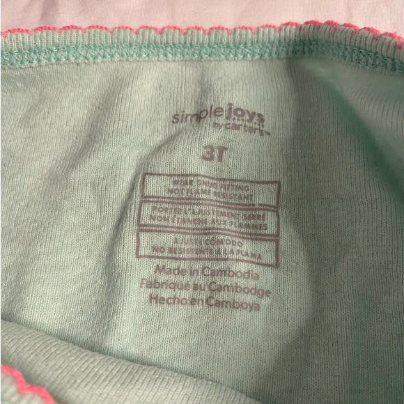 Mint Green Fox Pajama Set Simple Joys by Carter’s 3T - Picture 3 of 5
